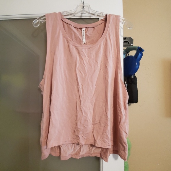 FABLETICS XL pink cropped hi lo athletic tank - Picture 1 of 4